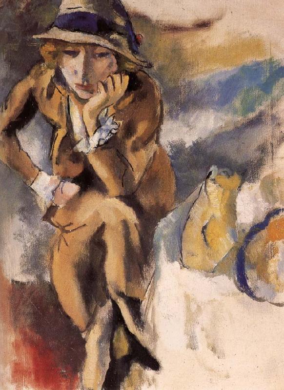 Jules Pascin Seating Portrait of Aierami oil painting image